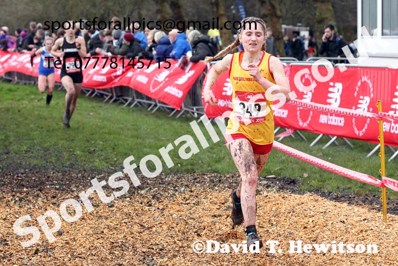 Senior girls, 2020 New Balance English Schools Champs., Sefton Park, Liverpool. Photo: David T. Hewitson/Sports for All Pics
